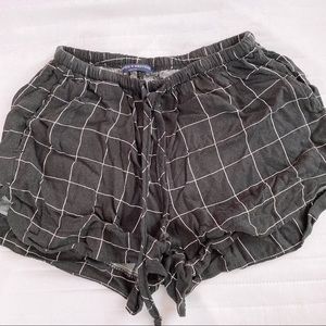 Brandy Melville Black White Grid Shorts